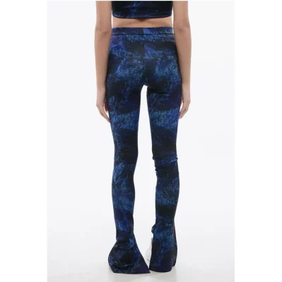 Printed Leggings With SIde Slits
