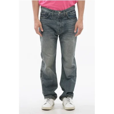 Dark Washed 90S Jeans with Belt Loops 22cm