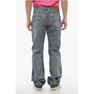 Frayed Hem Distressed Jeans 23cm