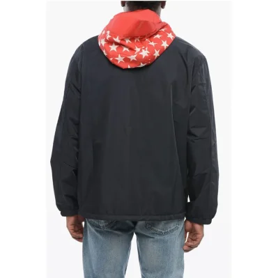 Nylon STARS Windbreaker with Printed Logo