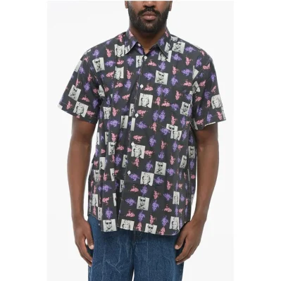 Printed Cotton Shirt with Standard Collar