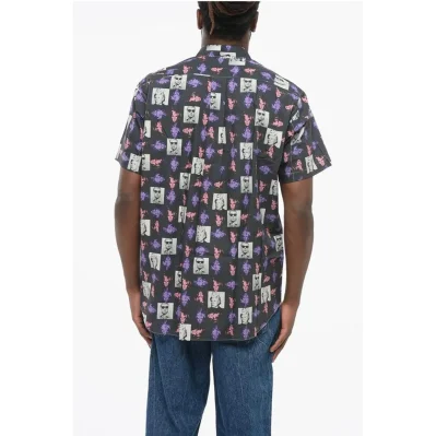 Printed Cotton Shirt with Standard Collar