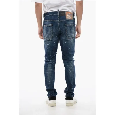 Distressed Cool Guy Denims with Dark Wash