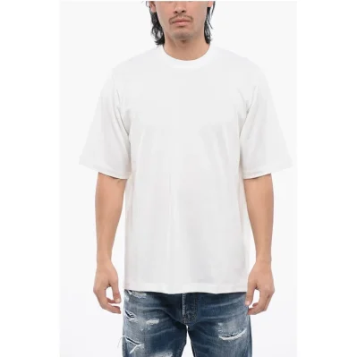 Football Fit Cotton Blend T-Shirt with Logo Patch