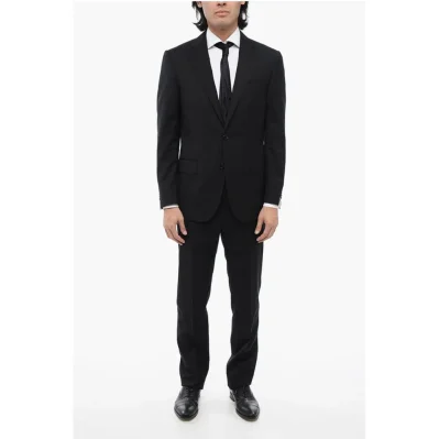 2 Button LEADER Virgin Wool Suit with Flap Pockets