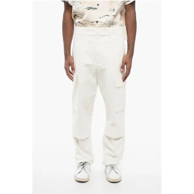 Hidden Fastening Cotton Cargo Pants