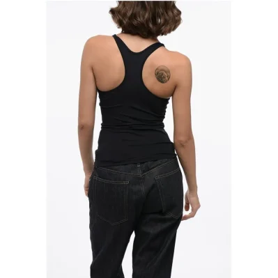 Tech Fabric Tank Top with Printed Logo