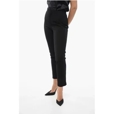 Stretchy Pants with Embroidered Band