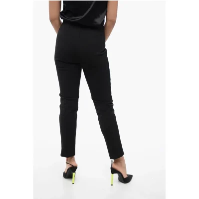 Stretchy Pants with Embroidered Band
