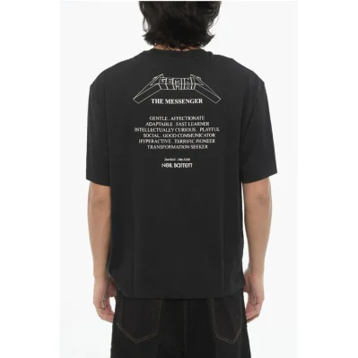 Slim Fit ROCK BAND ZODIAC GEMINI Crew-neck T-shirt with Drop