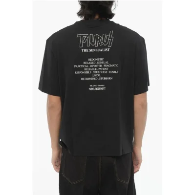 Slim Fit Printed ROCK BAND ZODIAC TAURUS Crew-neck T-shirt