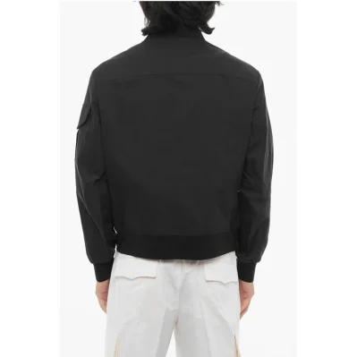 Lightweight Skinny Fit Bomber Jacket with Zip Closure