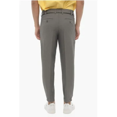 Regular Fit Slim Fit Pants with Belt Loops