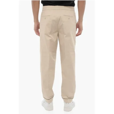 Low-Wait Slim Fit REM Pants with Drawstring Waist