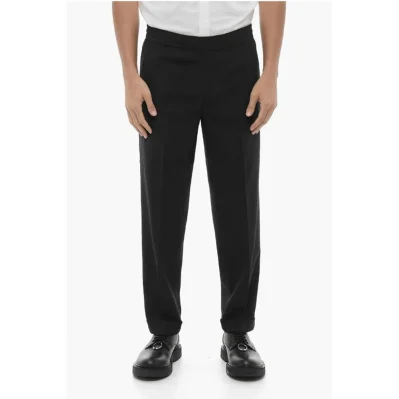 Pantaloni REM Slim Fit a Vita Bassa con Elastico in Vita