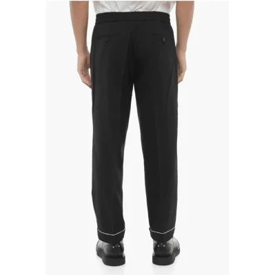 Pantaloni REM Slim Fit a Vita Bassa con Elastico in Vita