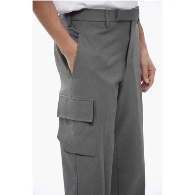 Viscose Blend NATE Cargo Pants with Belt Loops