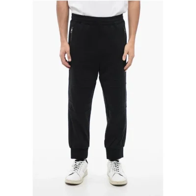 Cotton Blend MODERNIST Biker Sweatpants with Zipped Pockets