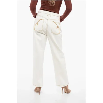 High-waisted Straight Fit Denims 25cm
