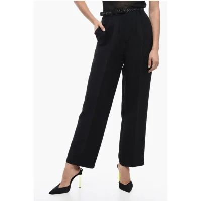 Pleated High-Waisted Wool Pants