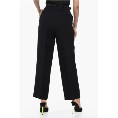 Pleated High-Waisted Wool Pants