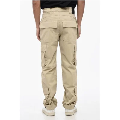 Cotton Cargo Pants with Golden Button
