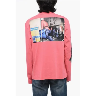Oversized T-CRANE-LS-L2 Printed T-Shirt