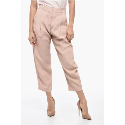 Flax Blend Balloon Fit Pants