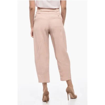 Flax Blend Balloon Fit Pants