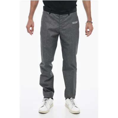 Glittery Tailoring Pants with Satin Detailing