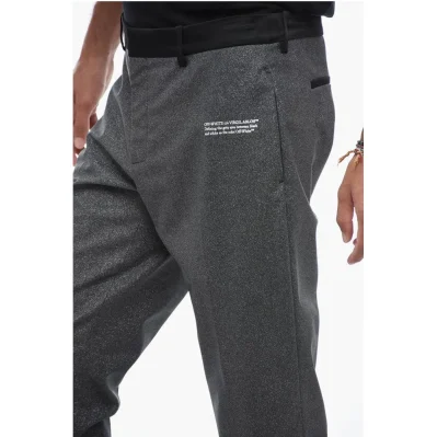 Glittery Tailoring Pants with Satin Detailing