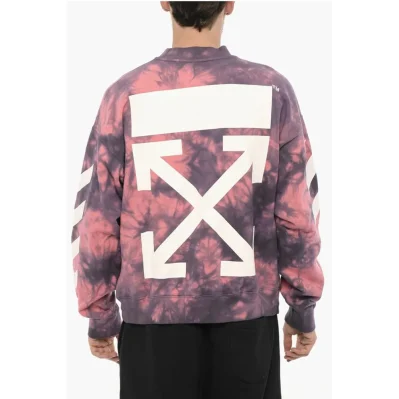 Tie-Dye Effect DIAG ARROW Crew-neck Sweatshirt