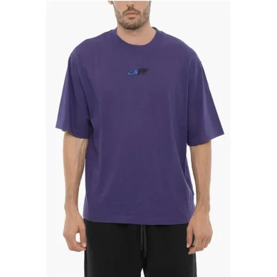 Cotton Crew-neck t-shirt With Embroidery Logo