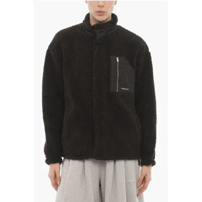 Two-Tone Fleece Jacket with Breast Pocket