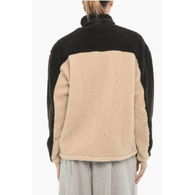 Two-Tone Fleece Jacket with Breast Pocket