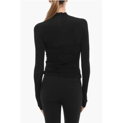 Long Sleeved Halterneck Top with Cut-Out Details