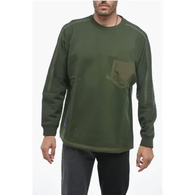WHITE MOUNTAINEERING Brushed Cotton Crew-neck Sweatshirt wit