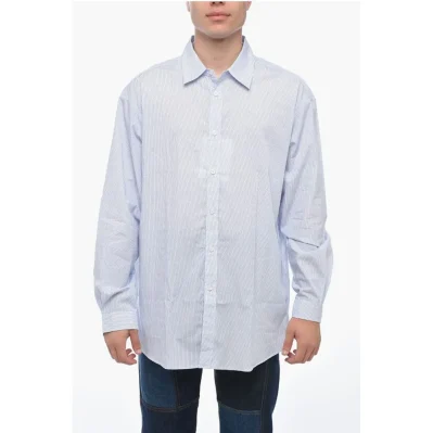 Spread Collar Striped Shirt