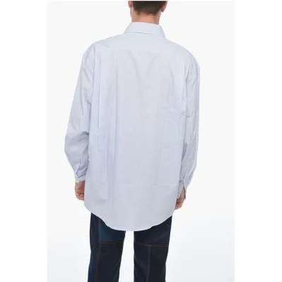 Spread Collar Striped Shirt