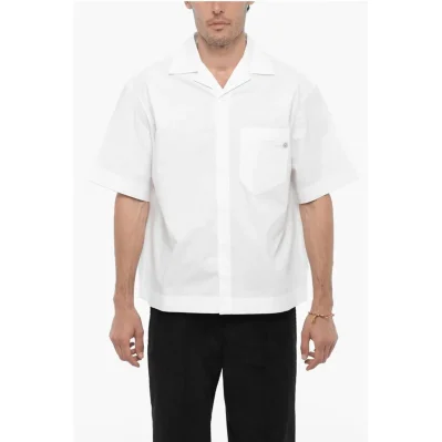 Cotton Boxy Fit Shirt with Breast-Pocket