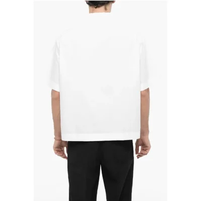 Cotton Boxy Fit Shirt with Breast-Pocket