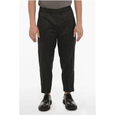 Virgin Wool Slim Fit Casual Pants