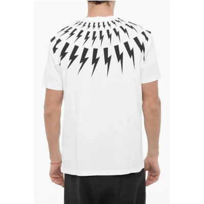 Slim Fit FAIRISLE THUNDERBOLT Crew-neck T-Shirt