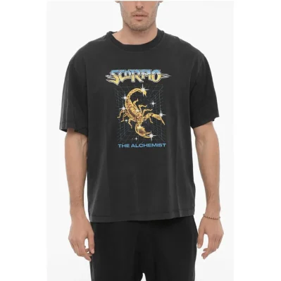 Printed SCORPIO THE ALCHEMIST Crew-neck T-Shirt