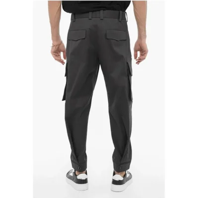 Loose Fit Cargo Pants with Drawstring Waist