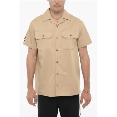 Short Sleeved Saharan Shirt with Double Breast Pocket