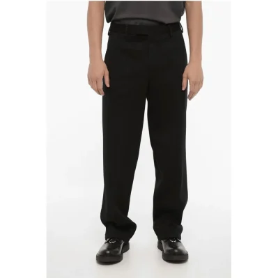 Loose Fit Neoprene Pants with Belt Loops