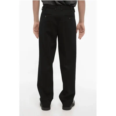 Loose Fit Neoprene Pants with Belt Loops