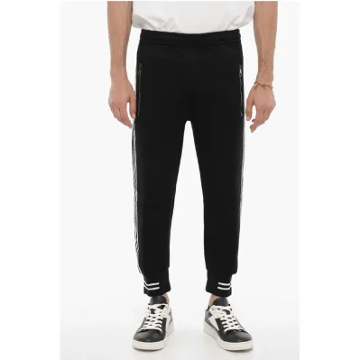 Neoprene Skinny Fit Biker Joggers with Contrasting Side Band