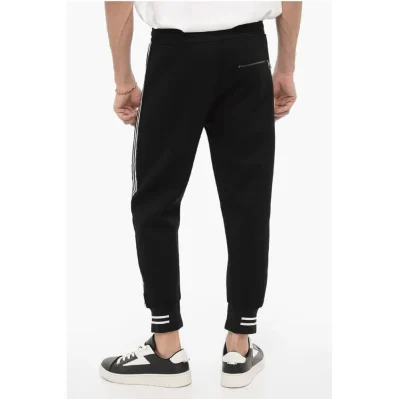 Neoprene Skinny Fit Biker Joggers with Contrasting Side Band